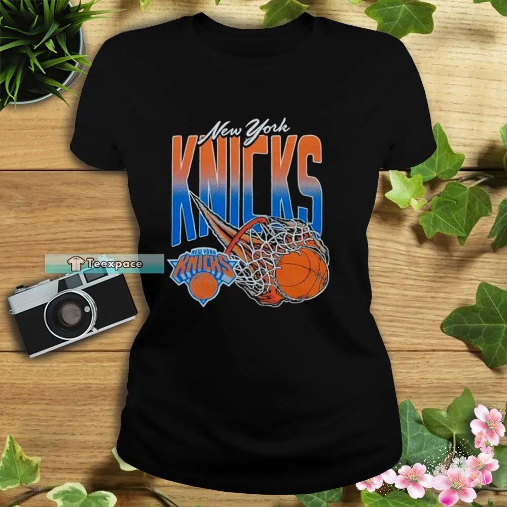 New York Knicks On Fire NBA Knicks T Shirt Womens