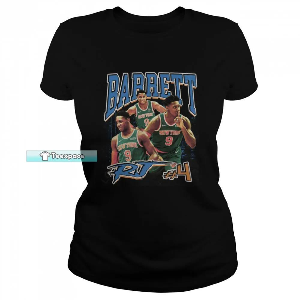 New York Knicks Rj Barrett 4 Knicks T Shirt Womens