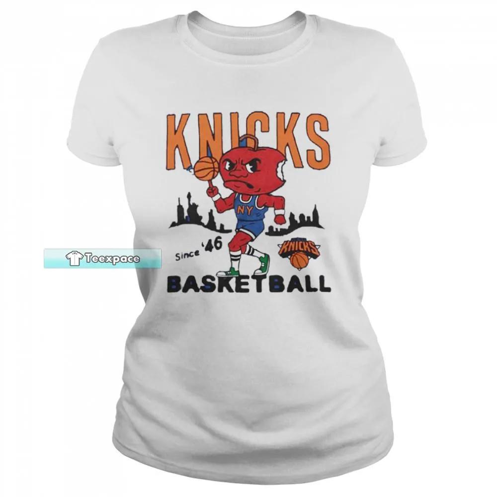 New York Knicks The Apple Knicks T Shirt Womens