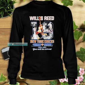 New York Knicks Willis Reed You Will Be Missed Long Sleeve Shirt