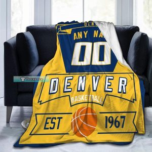 Personalized Denver Nuggets Fleece Blanket 3