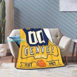 Personalized Denver Nuggets Fleece Blanket 8