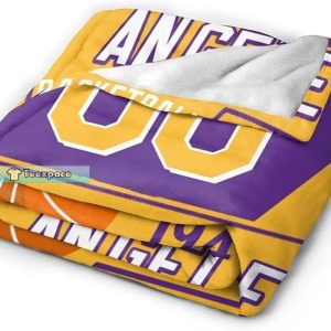Personalized Name Number Lakers Blanket 7