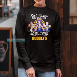 Smart Woman Love Denver Nuggets Long Sleeve Shirt