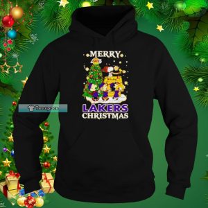Snoopy And Friends Los Angeles Lakers Christmas Shirt