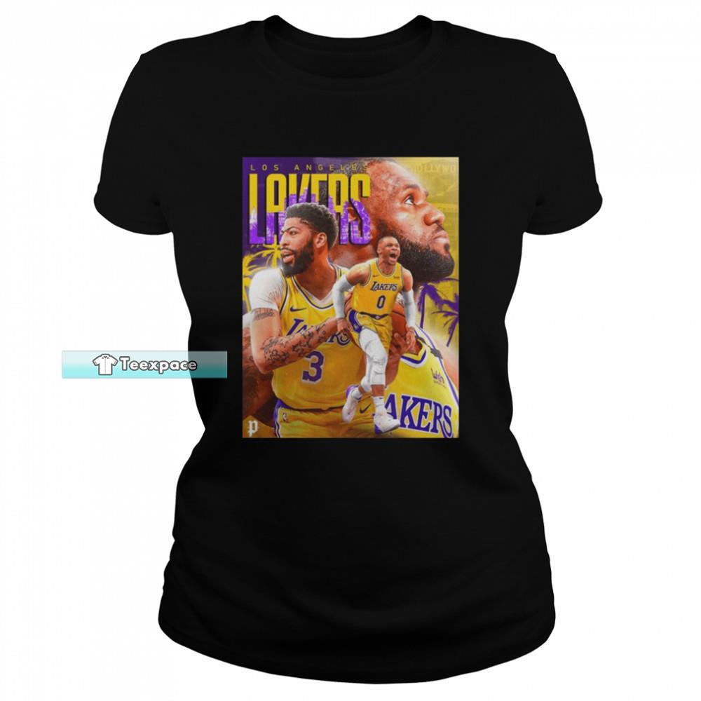 Team Lakers Basketball Anthony Davis T Shirt Womens