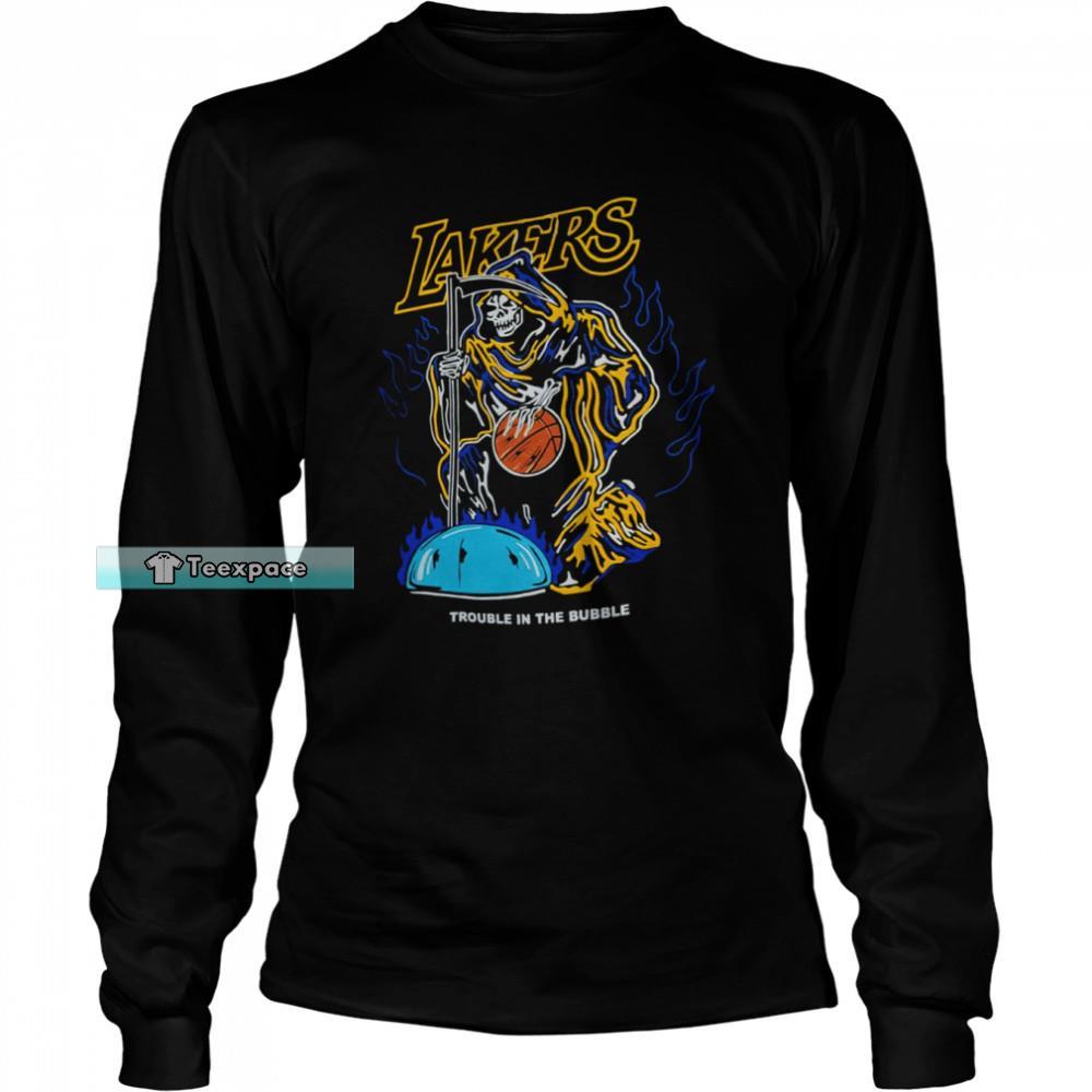Trouble In The Bubble Vintage Los Angeles Laker Long Sleeve Shirt
