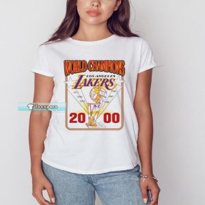 Vintage Los Angeles Lakers World Champions 2000 T Shirt Womens