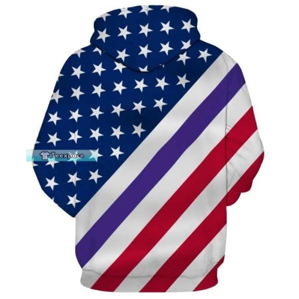 American Flag Stripes Texture Minnesota Vikings Hoodie