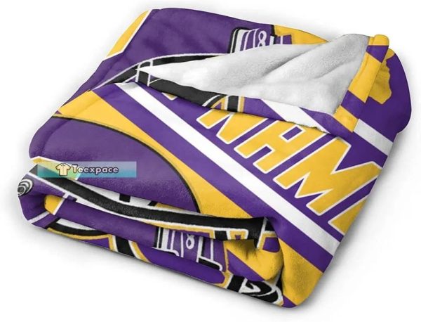 Custom Minnesota Vikings Big Helmet Stripes Texture Sherpa Blankets