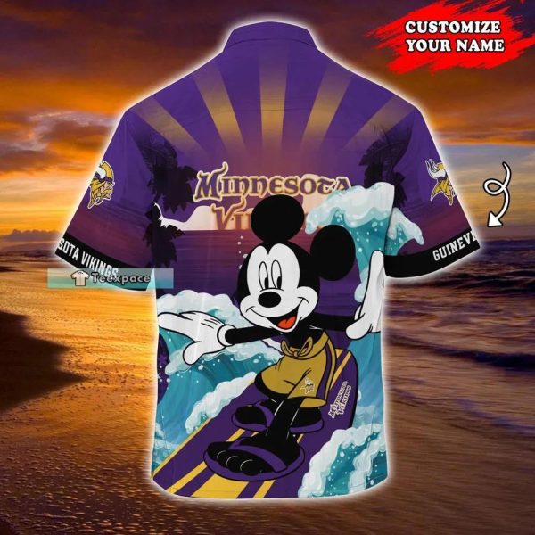 Custom Minnesota Vikings Mickey Surfing Summer Hawaii Shirt