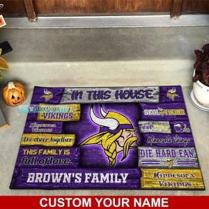 Custom Minnesota Vikings Table Letter Doormat 1