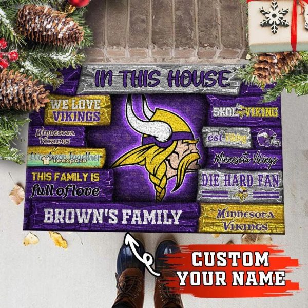Custom Minnesota Vikings Table Letter Doormat
