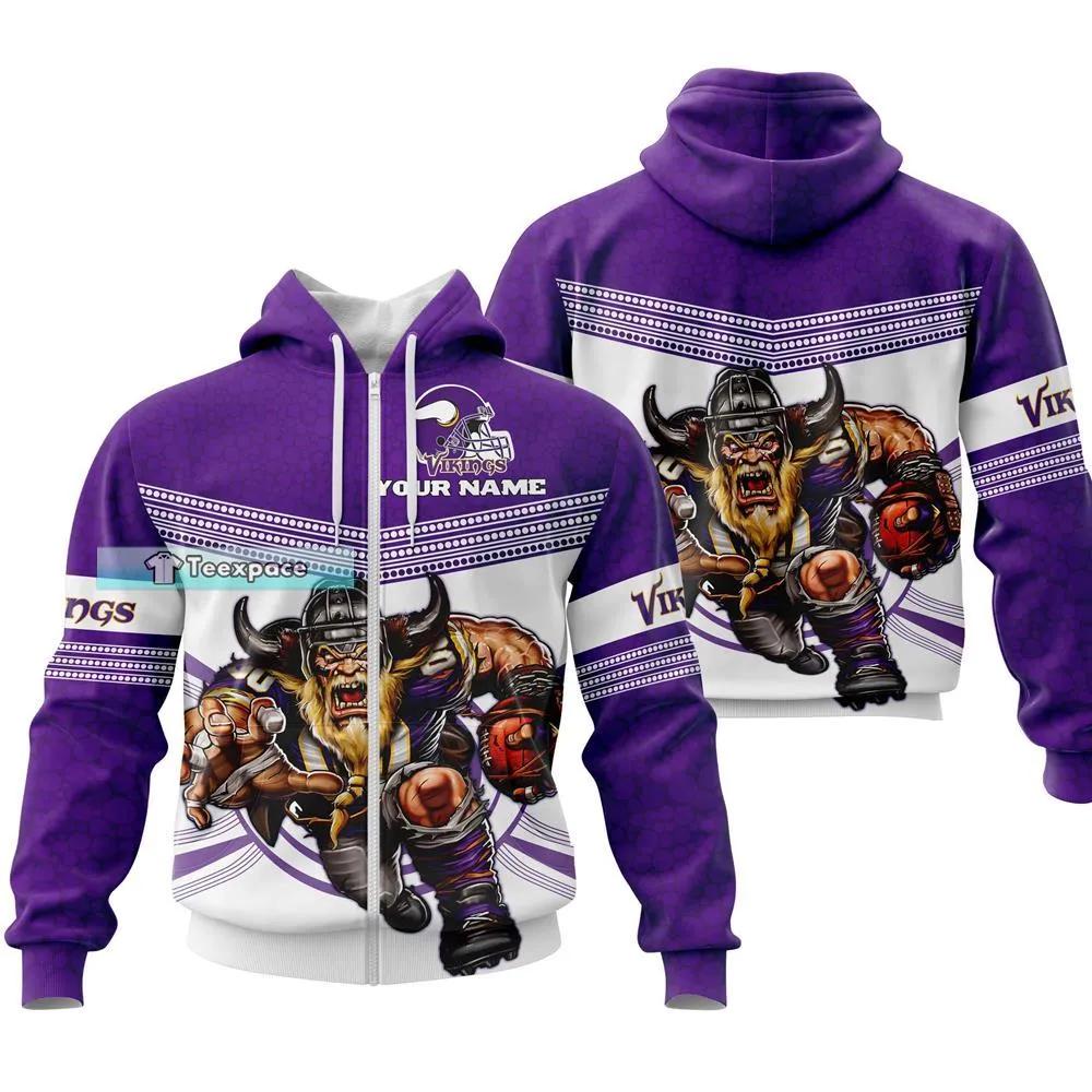 Fathead Mascot Minnesota Vikings Zipper Hoodie 2