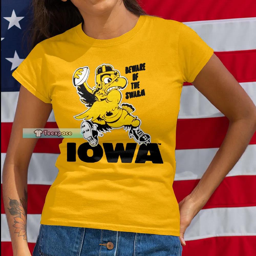 Iowa Hawkeyes Beware Of The Swarm T Shirt Womens