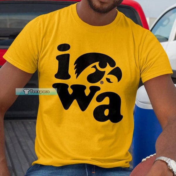 Iowa Hawkeyes Big Letter Logo Shirt Hawkeyes Gifts