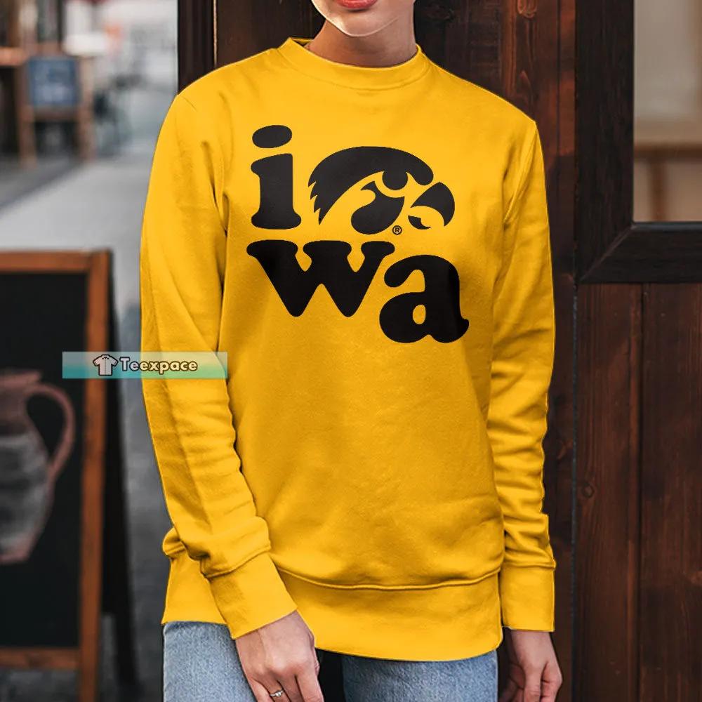 Iowa Hawkeyes Big Letter Logo Shirt Hawkeyes Gifts Long Sleeve Shirt