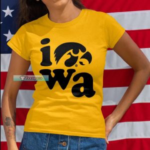 Iowa Hawkeyes Big Letter Logo Shirt Hawkeyes Gifts T Shirt Womens