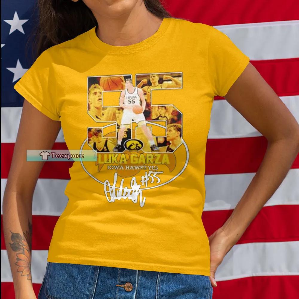 Iowa Hawkeyes Luka Garza Legend Player T Shirt Womens