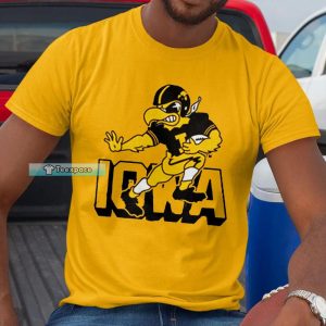 Iowa Hawkeyes Mascot Letter Shirt Hawkeyes Gifts Crewneck T shirt