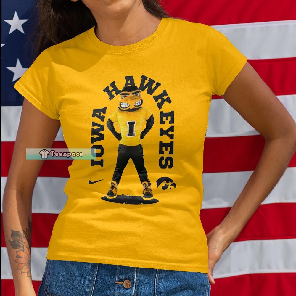 Iowa Hawkeyes Mascot Shirt Gifts For Hawkeyes Fans T Shirt Womens