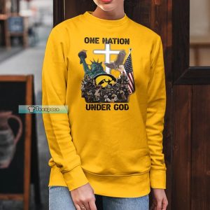 Iowa Hawkeyes One Nation Under God Long Sleeve Shirt