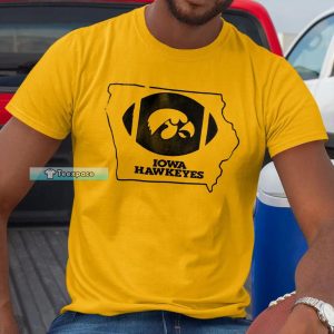Iowa Hawkeyes Rugby Ball Logo Crewneck T shirt