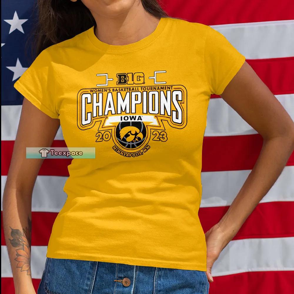 Iowa Hawkeyes Womens Basketball Tournament Champions T Shirt Womens