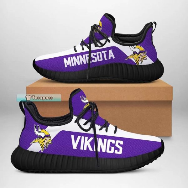 Minnesota Vikings Big Logo Reze Shoes Vikings Shoes For Mens