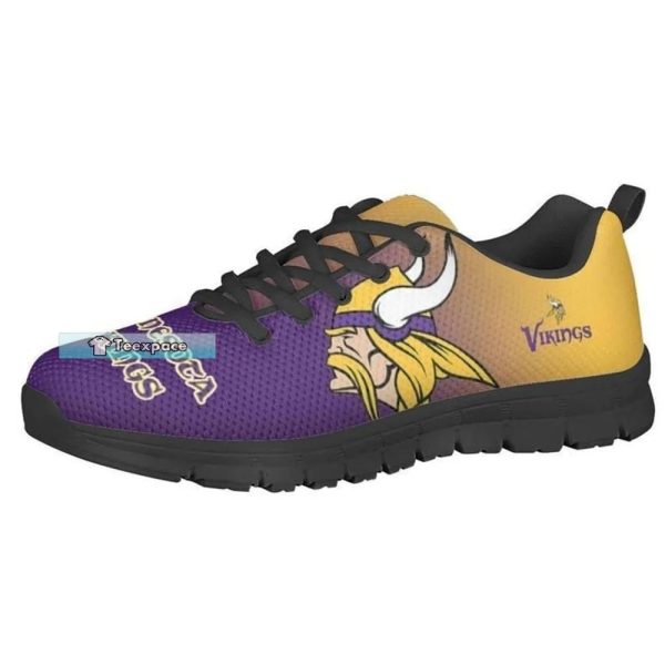 Minnesota Vikings Big Logo Yellow Purple Sneakers Vikings Shoes