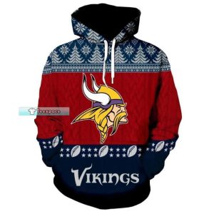 Minnesota Vikings Christmas Pattern Hoodie 1