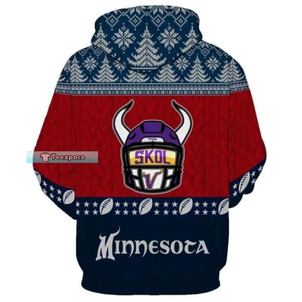 Minnesota Vikings Christmas Pattern Hoodie