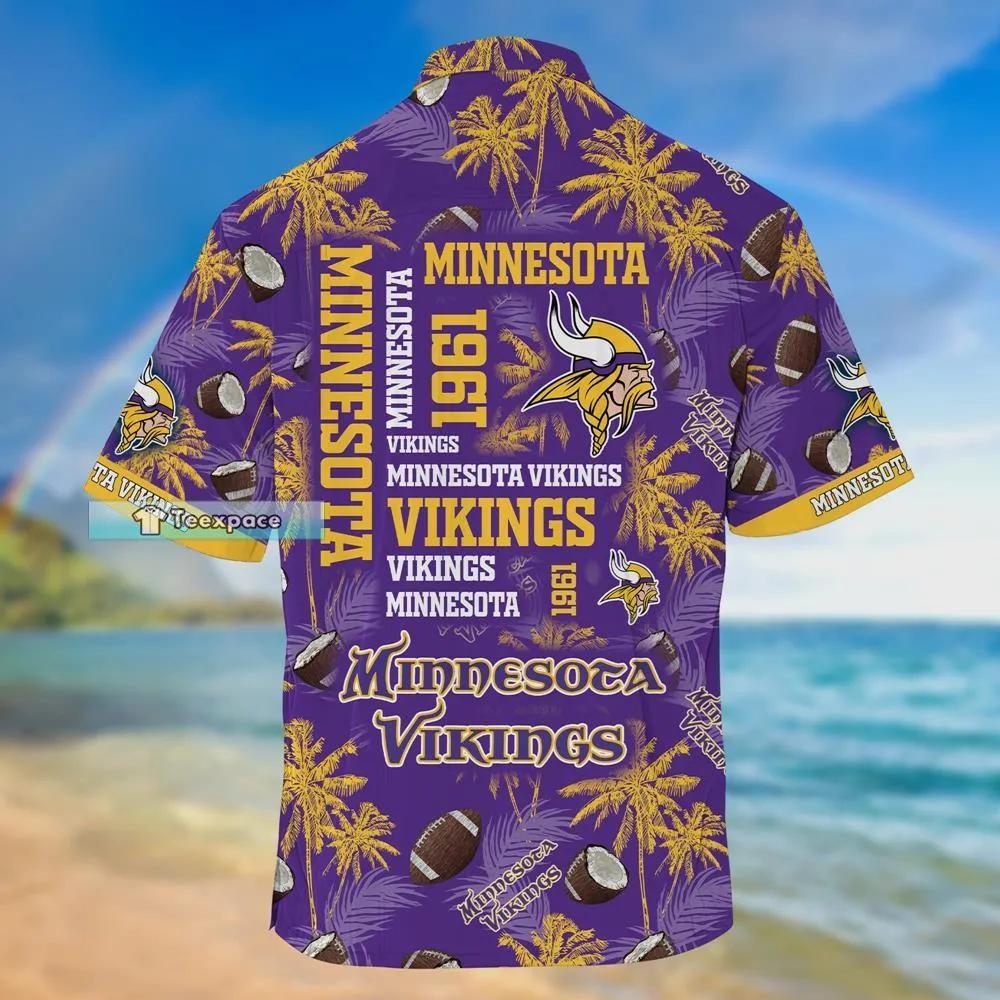 Minnesota Vikings Coconut Rugby Ball Hawaii Shirt 3