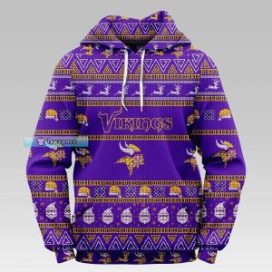Minnesota Vikings Ethics Christmas Pattern Hoodie 3