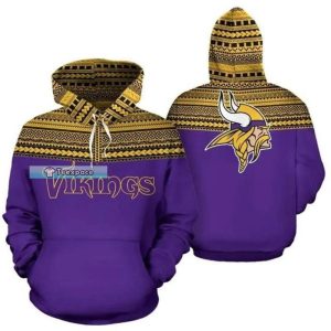 Minnesota Vikings Ethics Pattern Hoodie 1