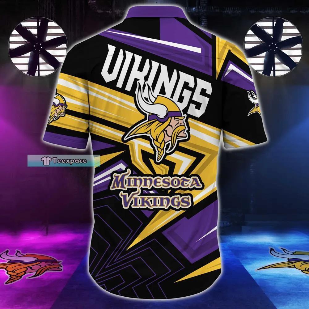 Minnesota Vikings Lightning Pattern Hawaii Shirt 2