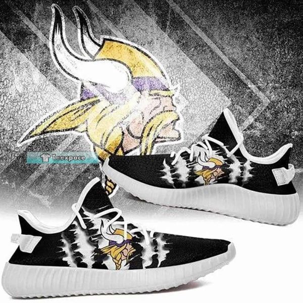 Minnesota Vikings Scratch Logo Yeezy Shoes Vikings Mens Shoes