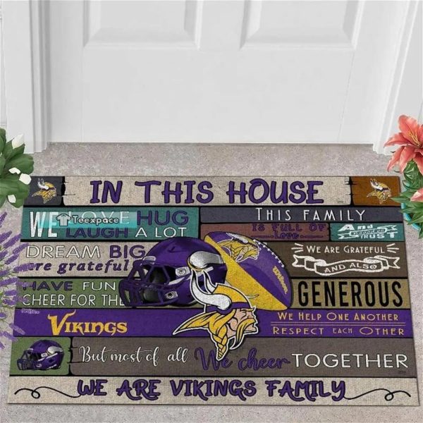 Minnesota Vikings We Are Vikings Family Doormat