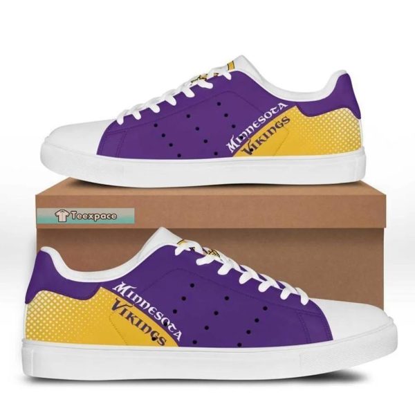Minnesota Vikings Yellow Purple Skate Shoes Vikings Shoes