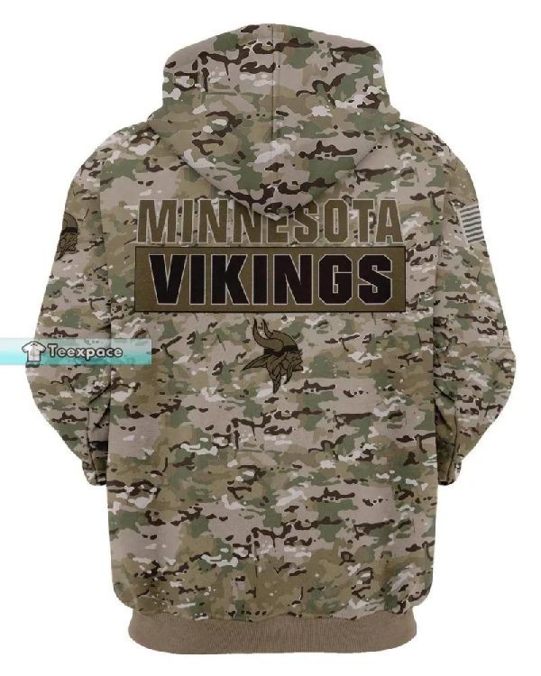 Minnesota Vikinngs Camoflage Army Hoodie