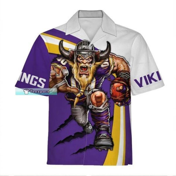 Personalized Mascot Claw Texture Minnesota Vikings Hawaiian Shirt