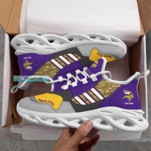 Personalized Three Stripes Minnesota Vikings Max Soul Shoes Vikings Shoes 0