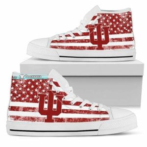 American Flag Hoosiers High Top Canvas Shoes 1