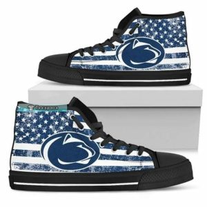 American Flag Penn State High Top Canvas Shoes
