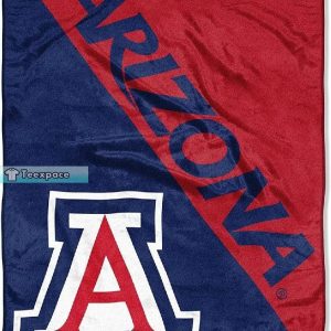 Arizona Wildcats Cross Line Logo Pattern Fleece Blanket