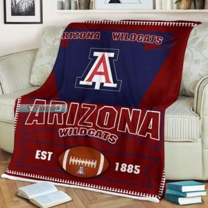 Arizona Wildcats Football EST 1885 Sherpa Blanket 1