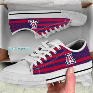 Arizona Wildcats Gifts American Flag Low Top Canvas Shoes