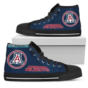 Arizona Wildcats Gifts Circle Logo High Top Canvas Shoes 1