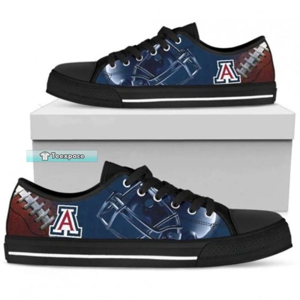 Arizona Wildcats Gifts Football Pattern Low Top Canvas Shoes