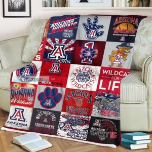 Arizona Wildcats Keep Calm and Bear Down Fleece Blanket